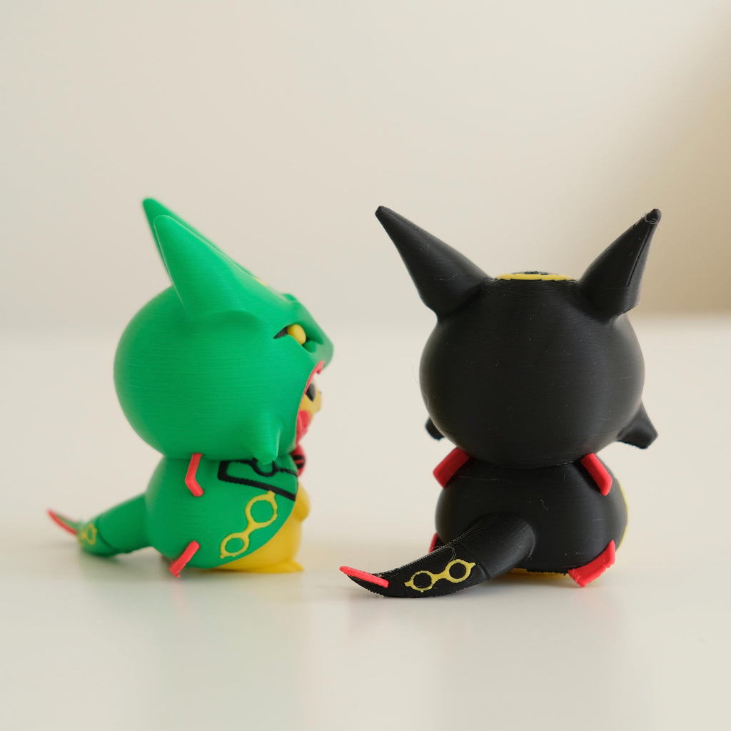 Poncho Pika Figure: Rayquaza, Charizard, Magikarp, Gengar