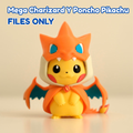 Orange Mega Charizard Y Poncho Pikachu {FILE ONLY!}
