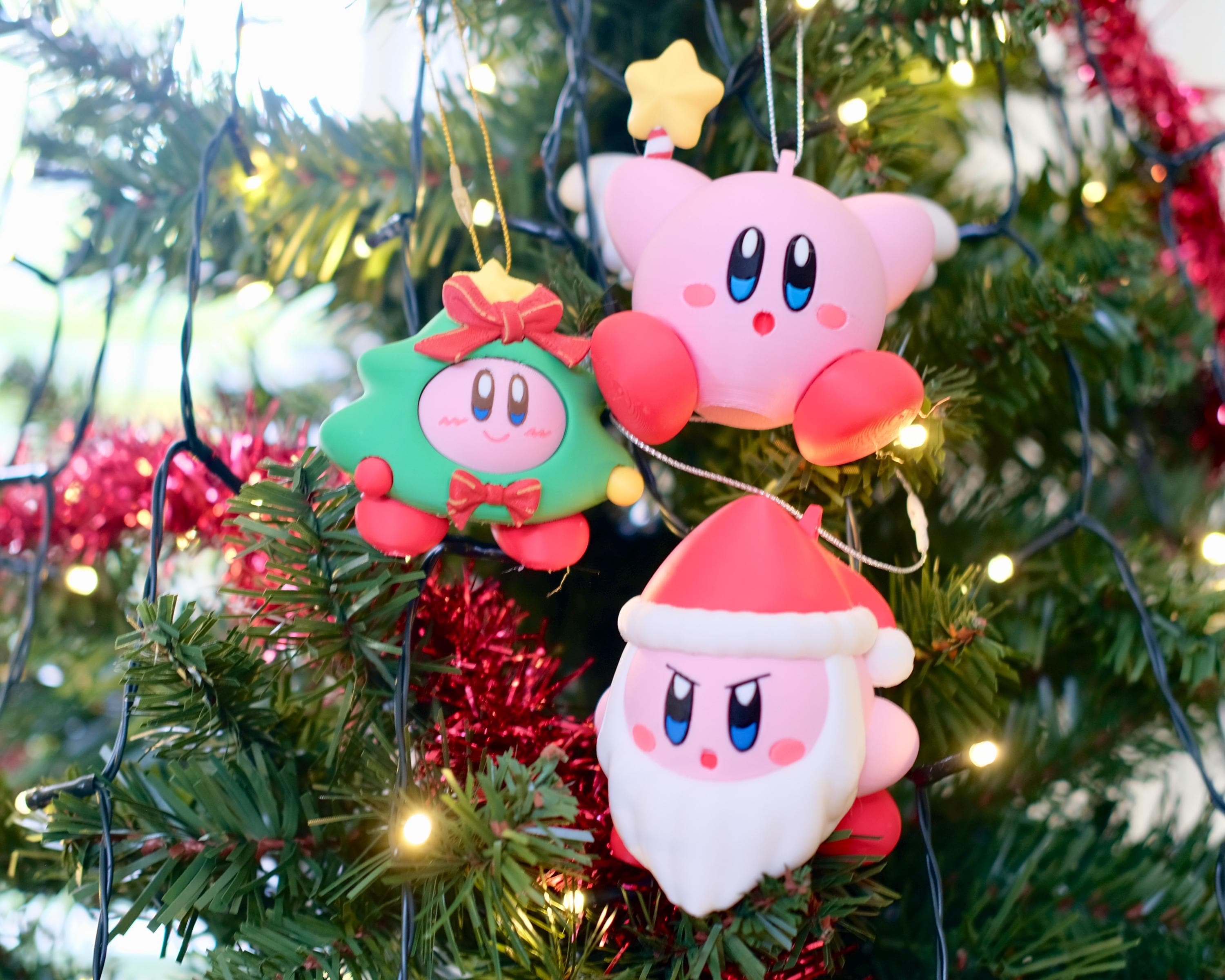 Kirby Christmas Ornaments