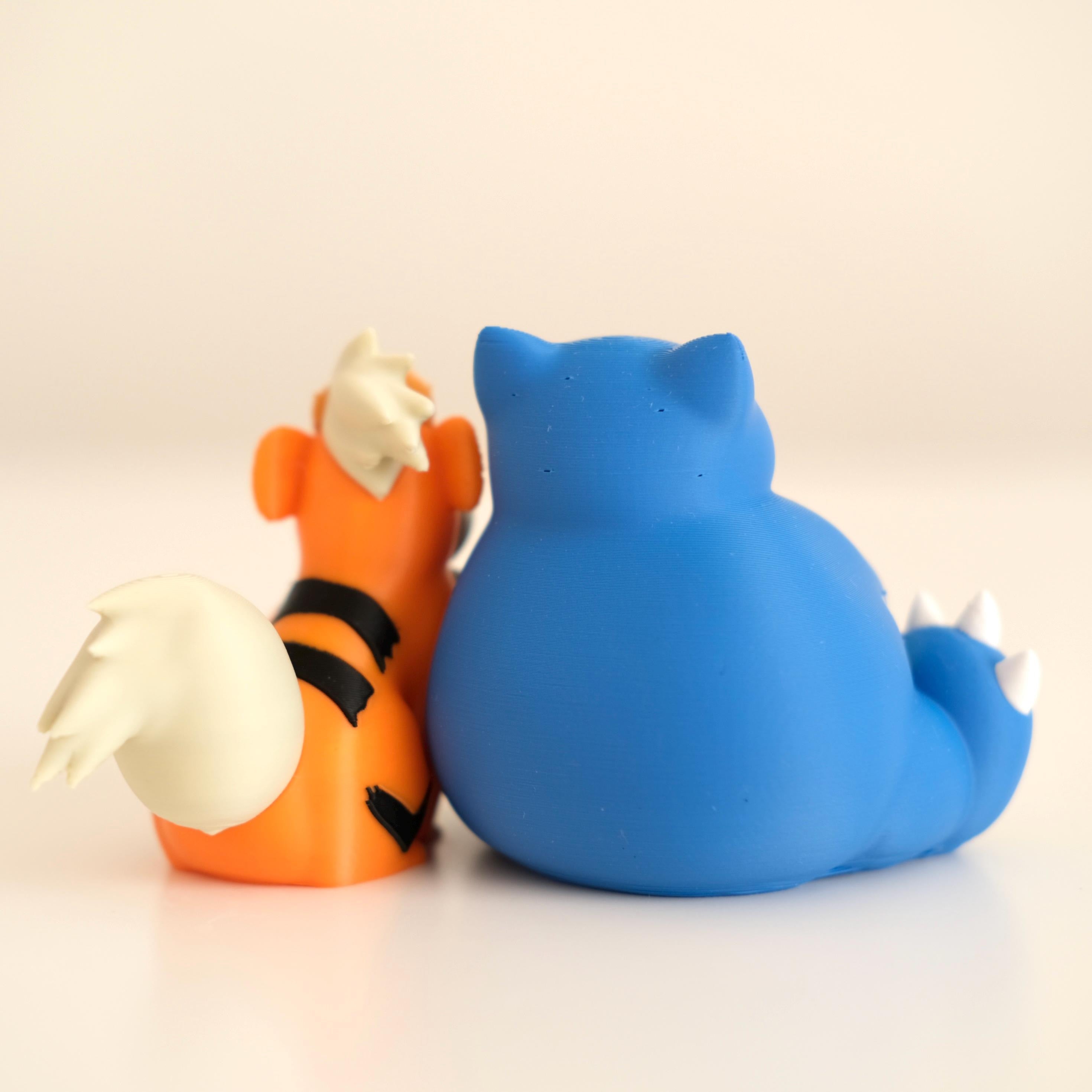Snorlax x Growlithe Wedding Cake Topper | Anniversary Keepsake