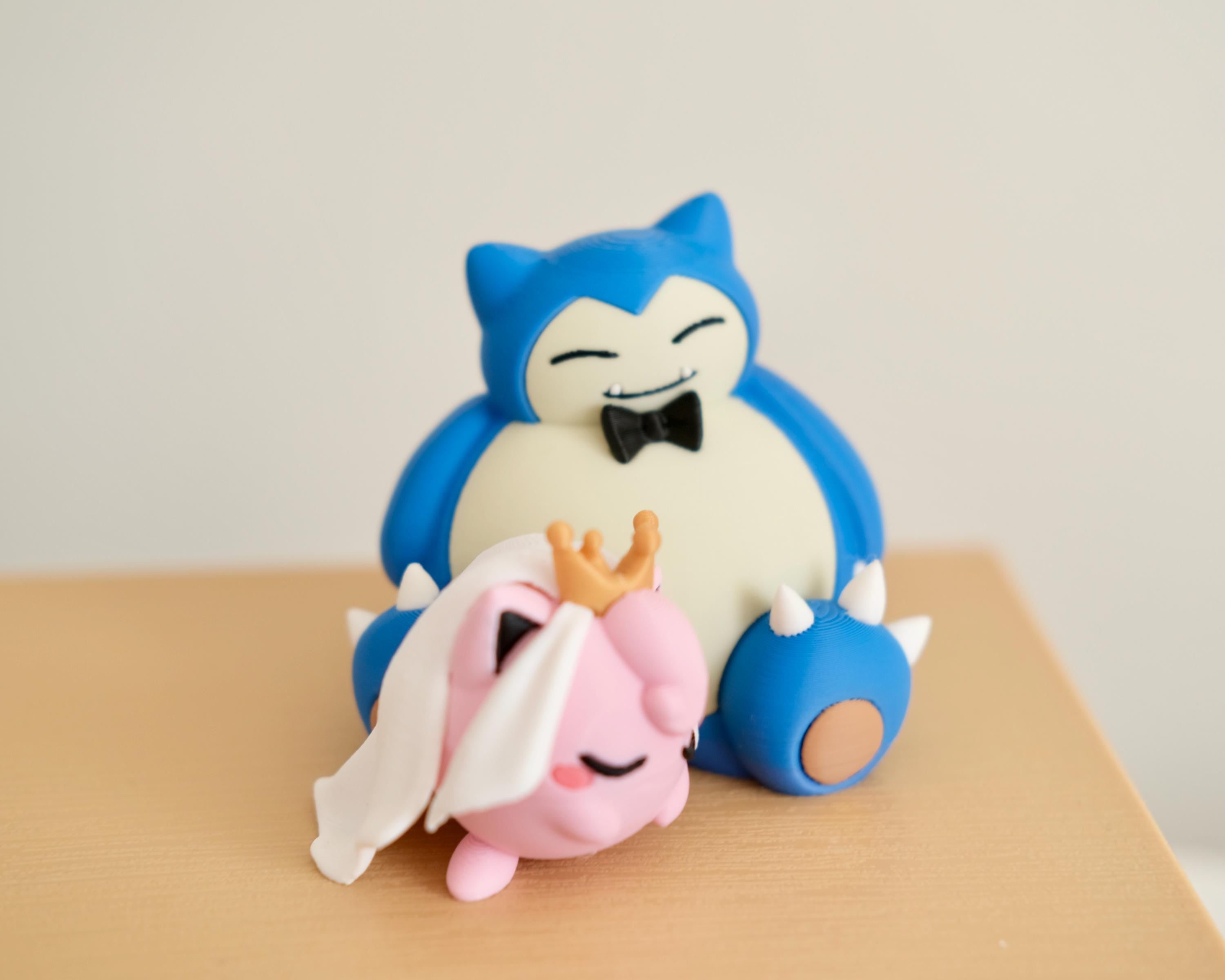 Snorlax x Jigglypuff Wedding Cake Topper | Anniversary Keepsake