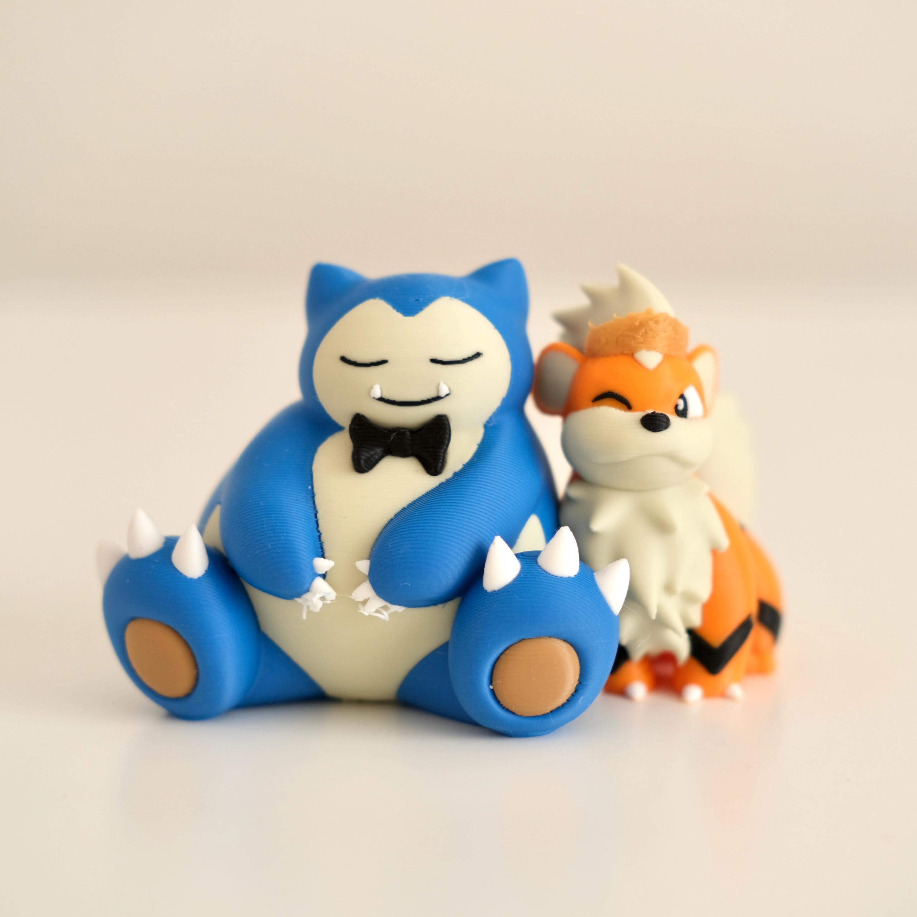 Snorlax x Growlithe Wedding Cake Topper | Anniversary Keepsake