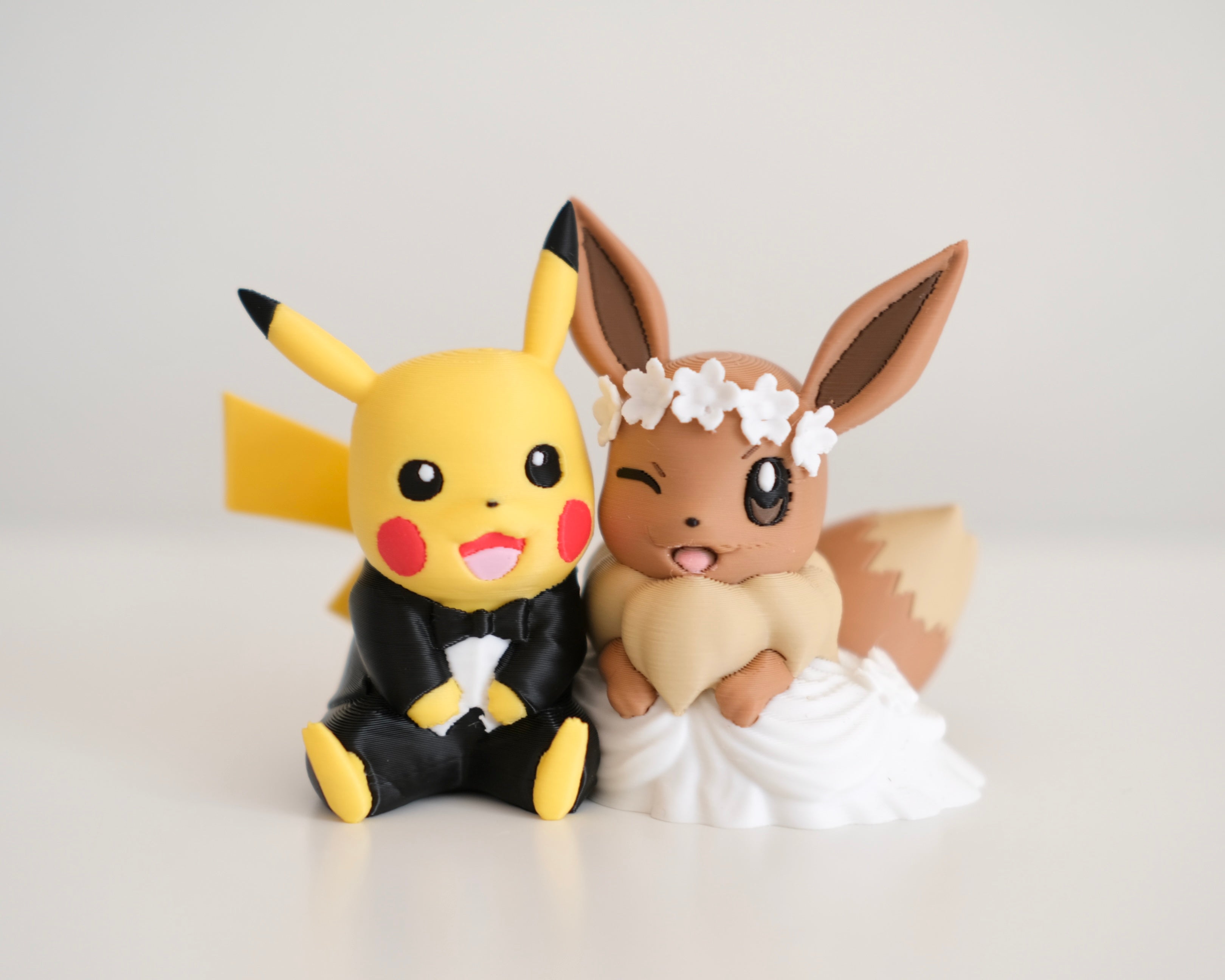 Custom Pikachu x Eevee Wedding Cake Topper | Anniversary Keepsake