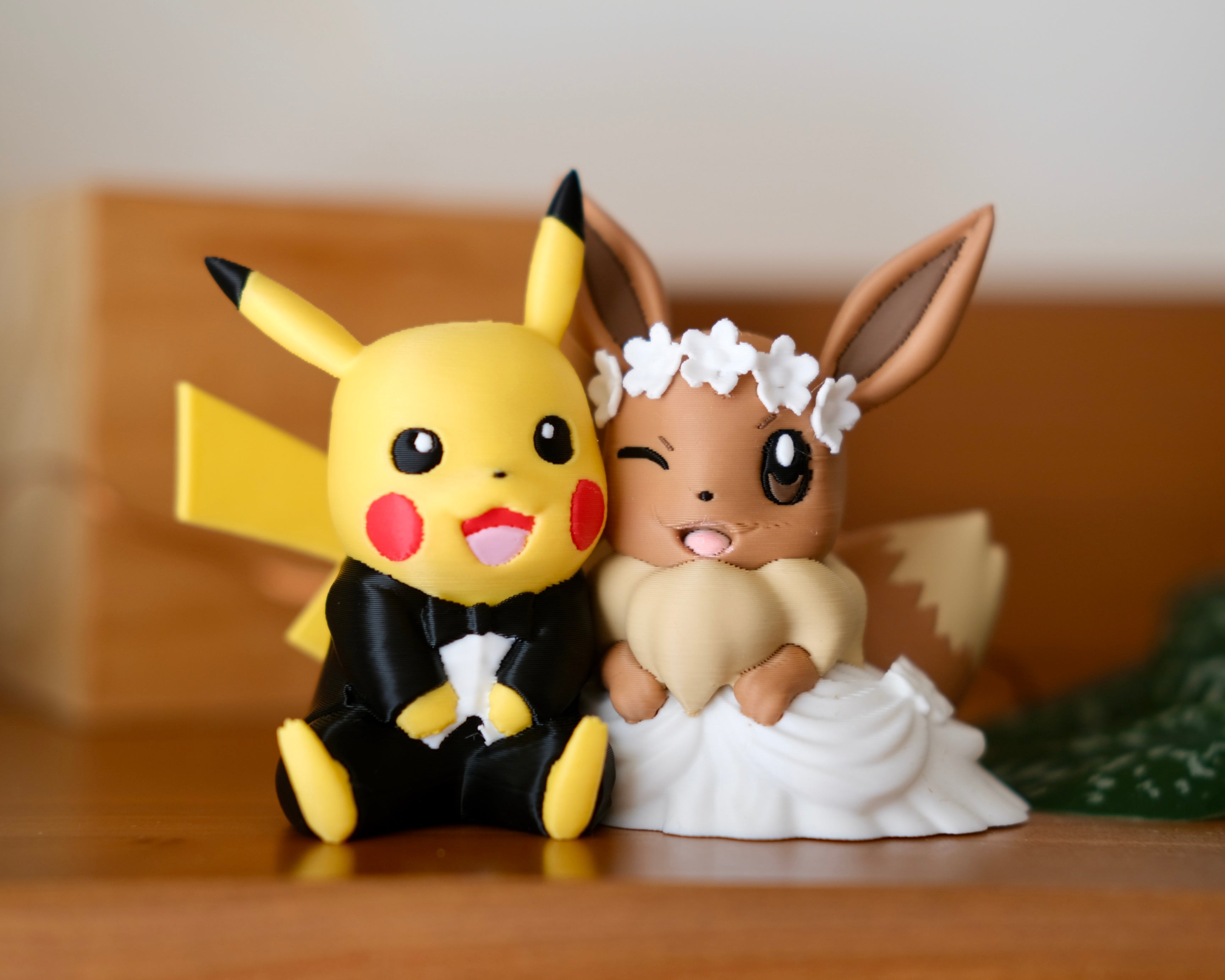 Custom Pikachu x Eevee Wedding Cake Topper | Anniversary Keepsake
