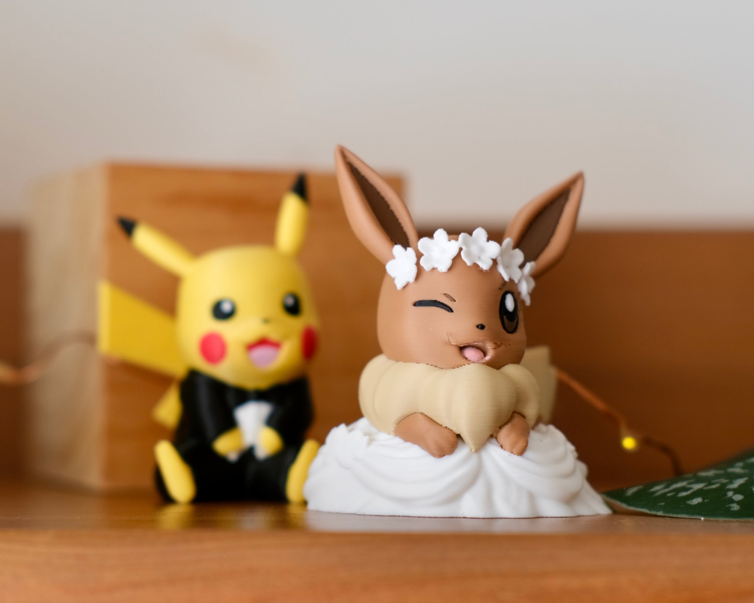 Custom Pikachu x Eevee Wedding Cake Topper | Anniversary Keepsake