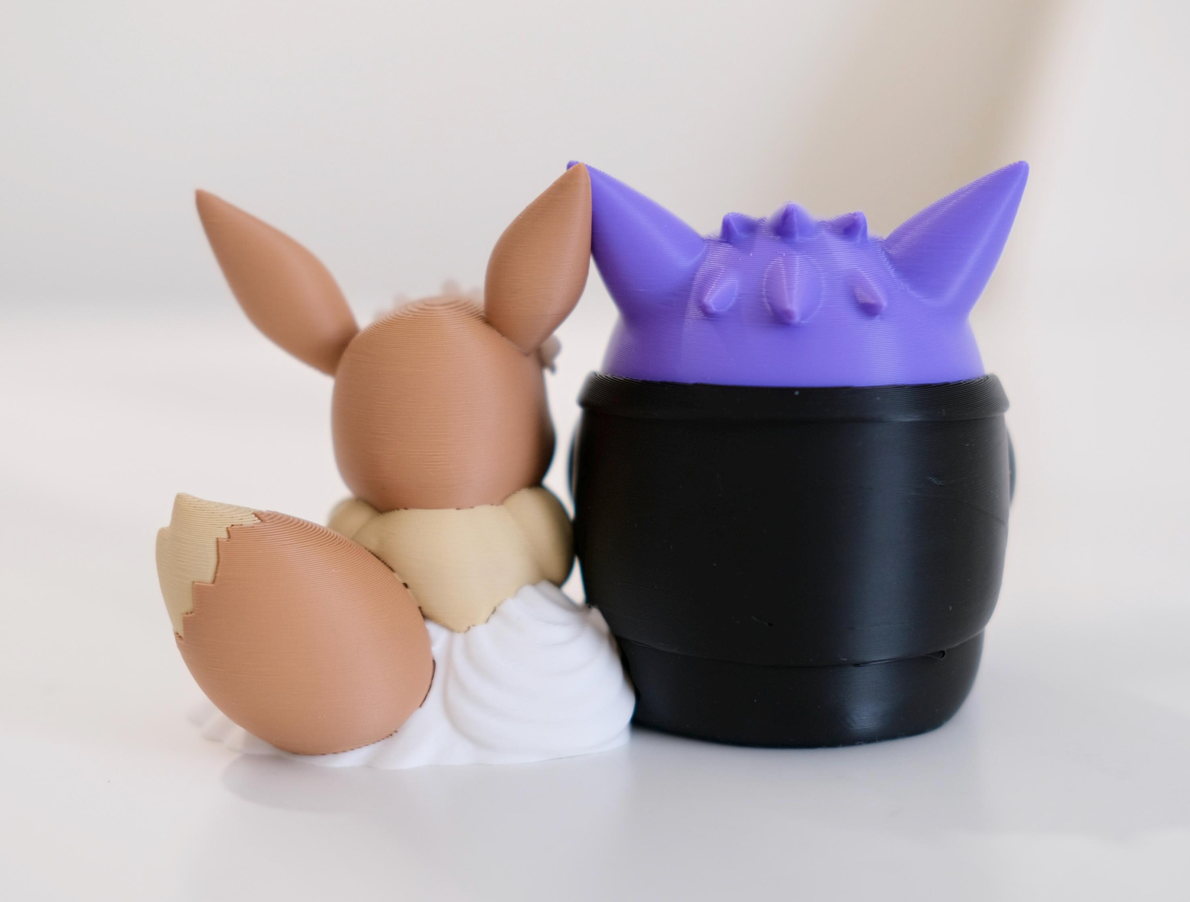 Custom Gengar x Eevee Wedding Cake Topper | Anniversary Keepsake