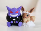 Custom Gengar x Eevee Wedding Cake Topper | Anniversary Keepsake