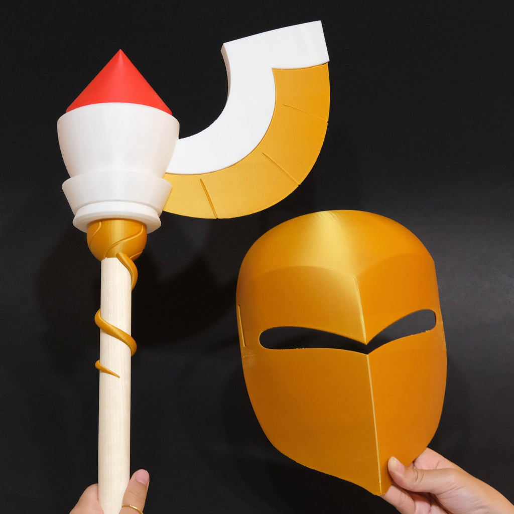 Golden Guard Mask & Staff Topper | The Owl House Cosplay