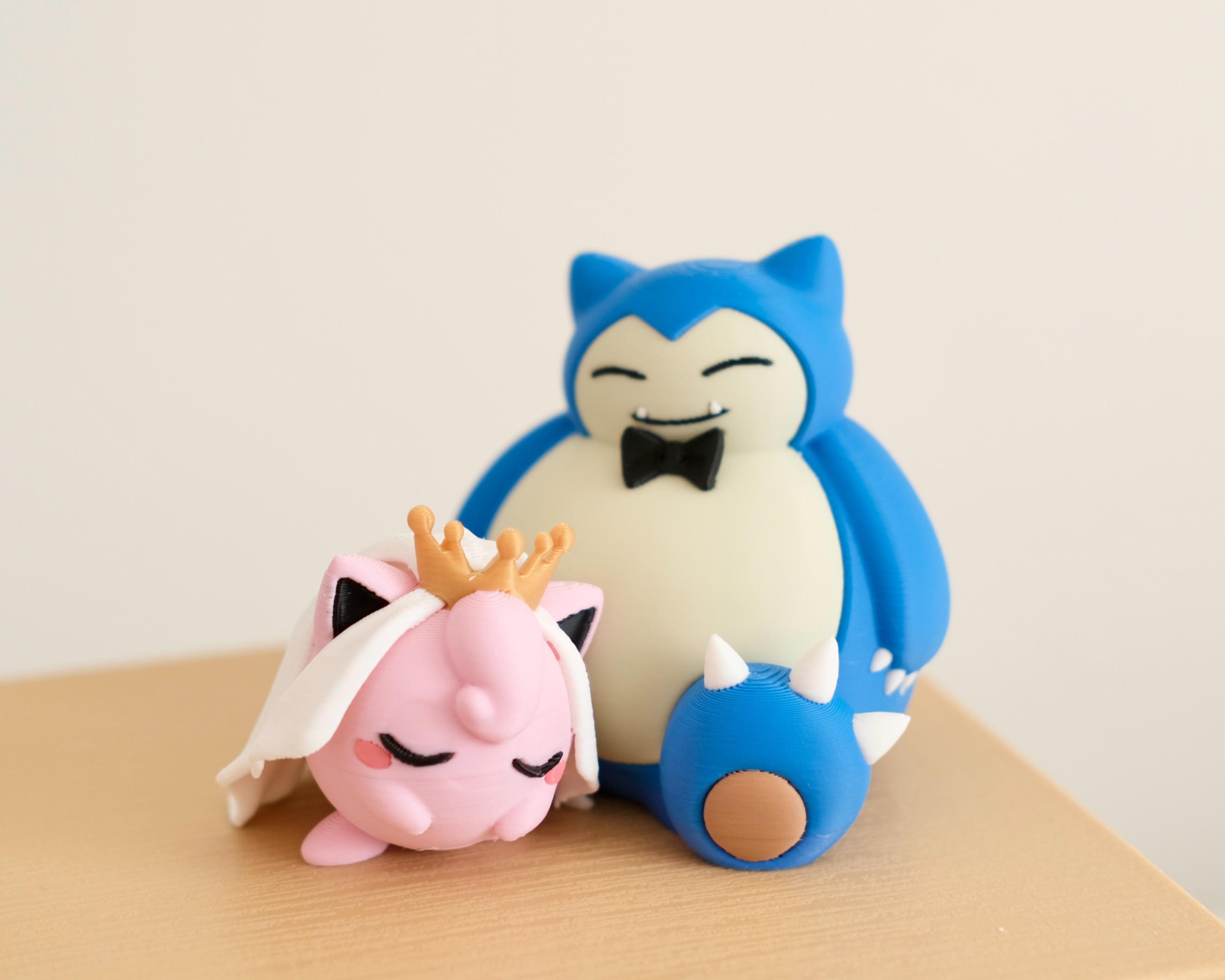 Snorlax x Jigglypuff Wedding Cake Topper | Anniversary Keepsake