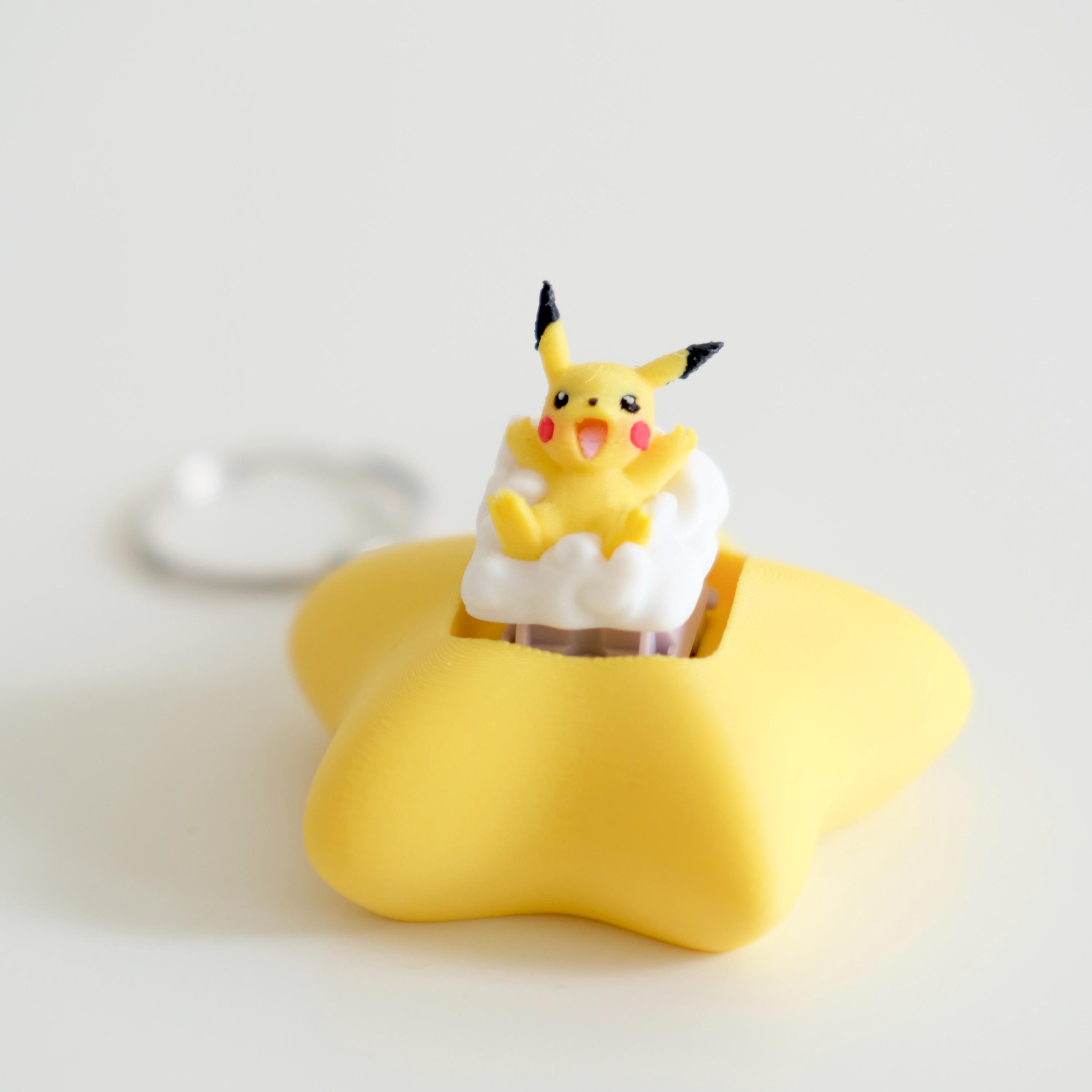 Pikachu Fidget Clicker Keychain - [Mechanical Keycap Click Toy | Hot-Swappable]