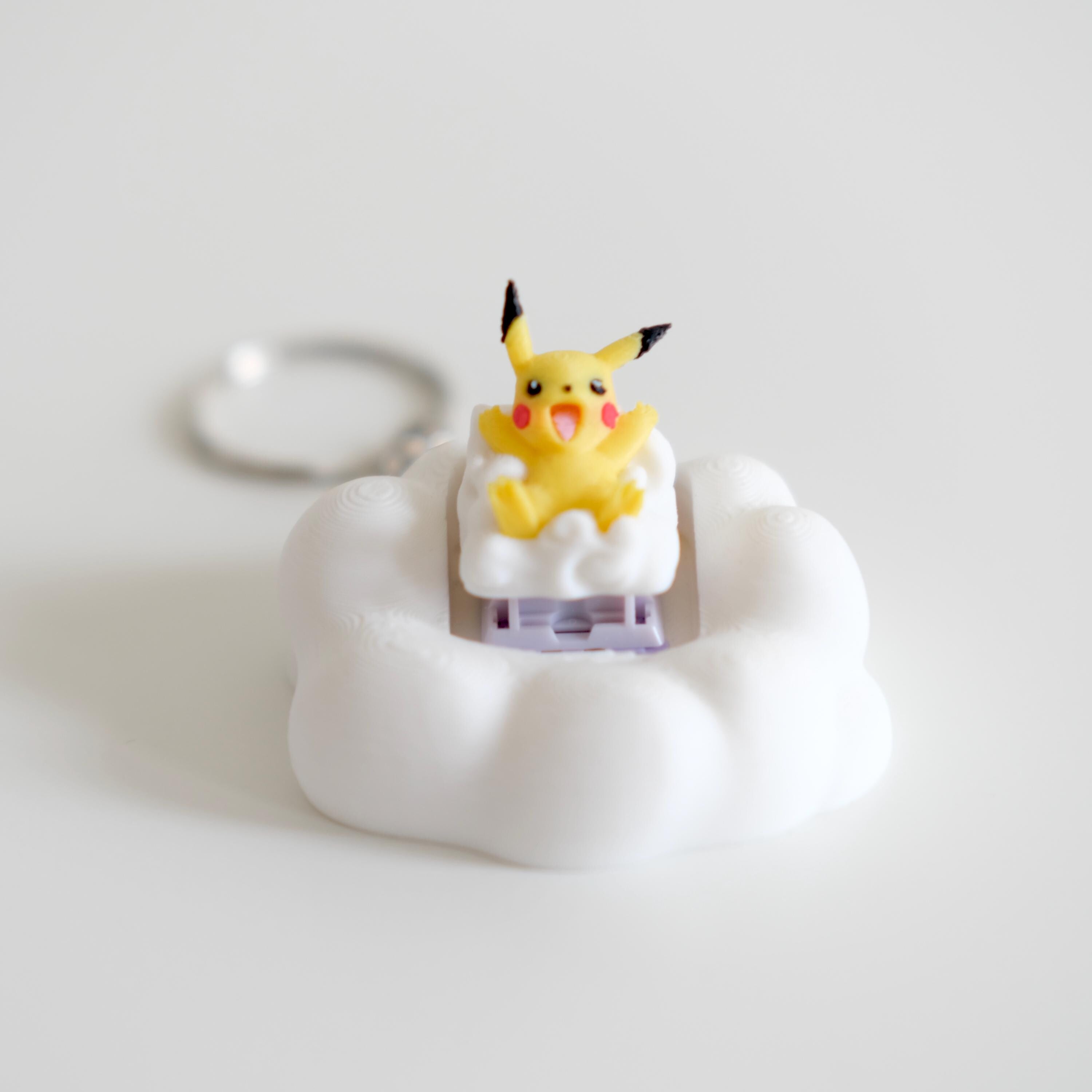 Pikachu Fidget Clicker Keychain - [Mechanical Keycap Click Toy | Hot-Swappable]