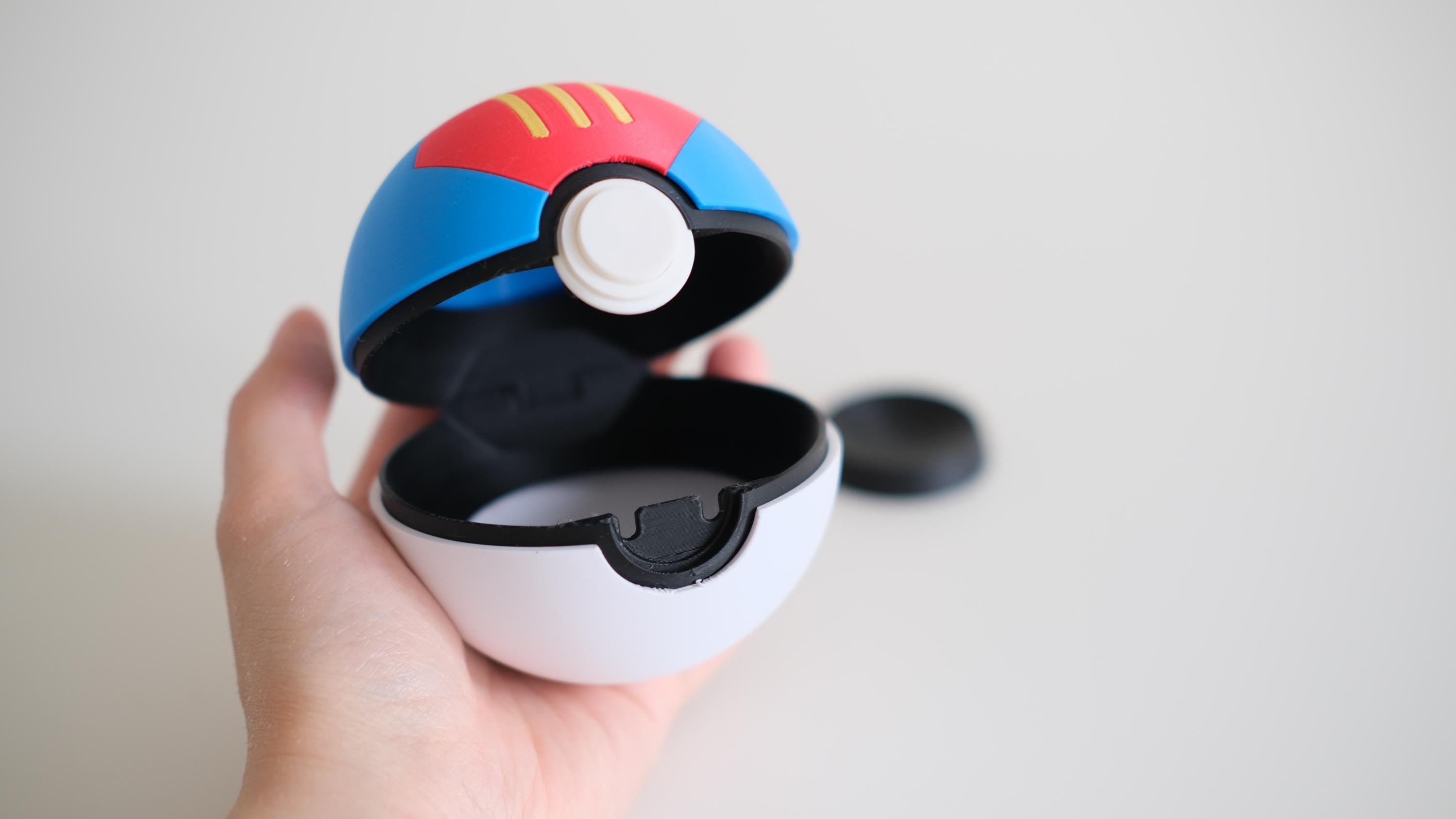 Functional Poke Ball SET 1 [Game Holder Option] - OPEN ME!