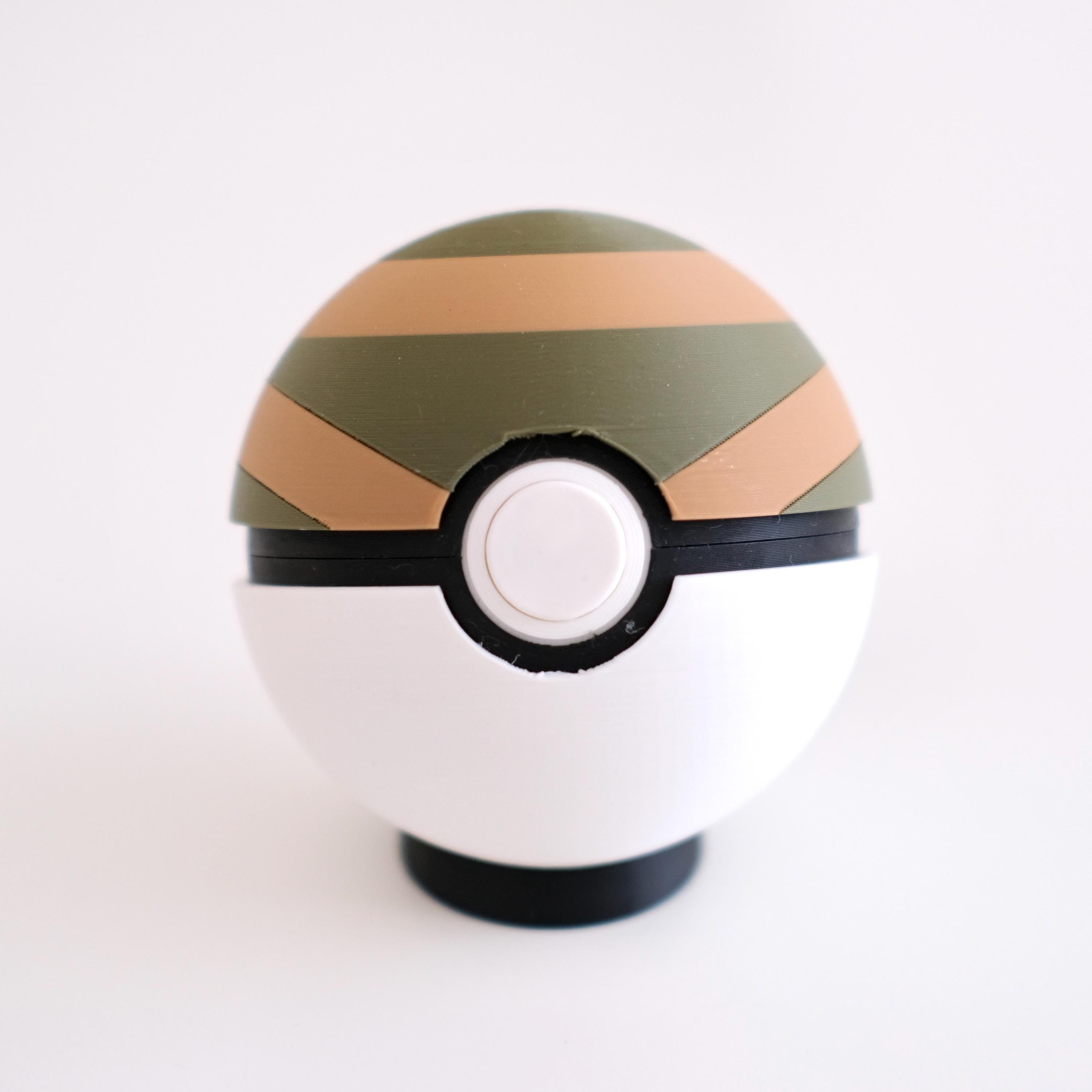 Functional Poke Ball SET 1 [Game Holder Option] - OPEN ME!