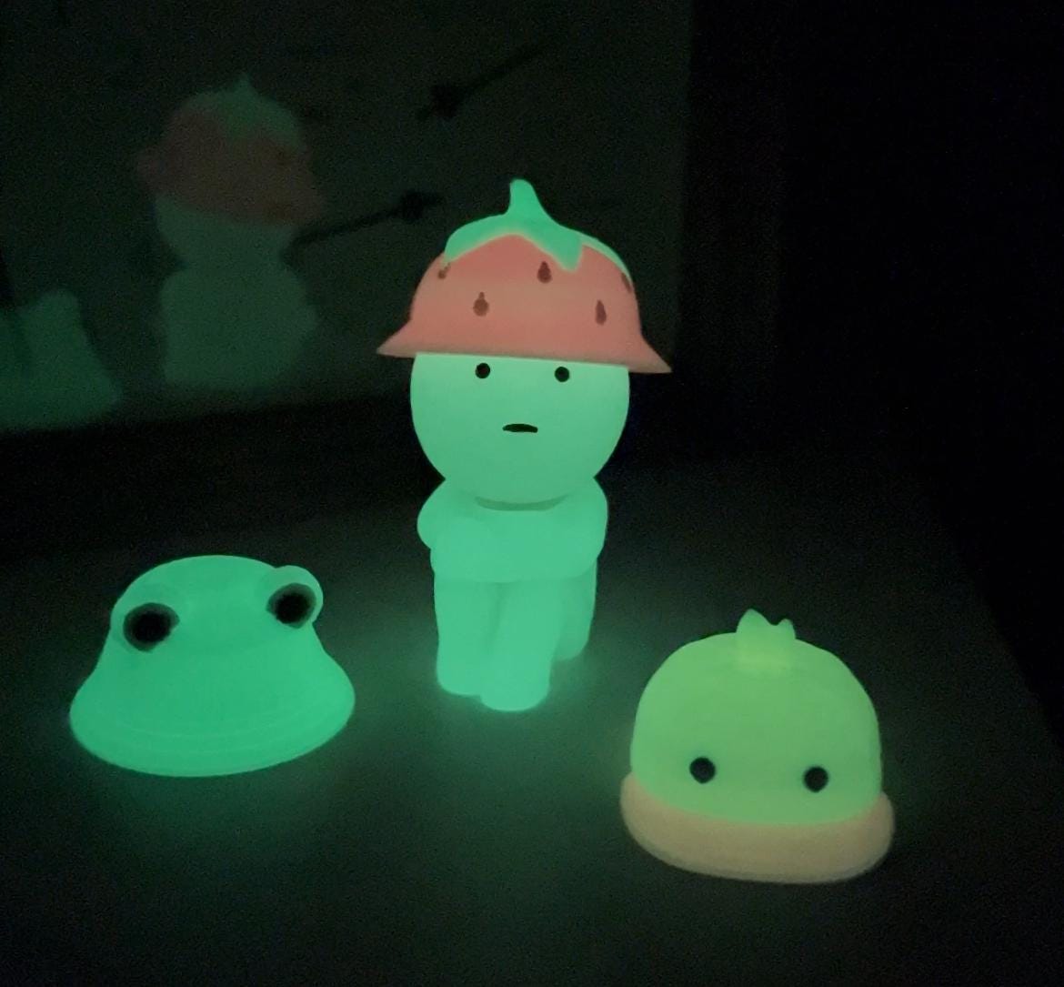 Mini Glow-in-the-Dark Hat for Smiski or Other Figurines