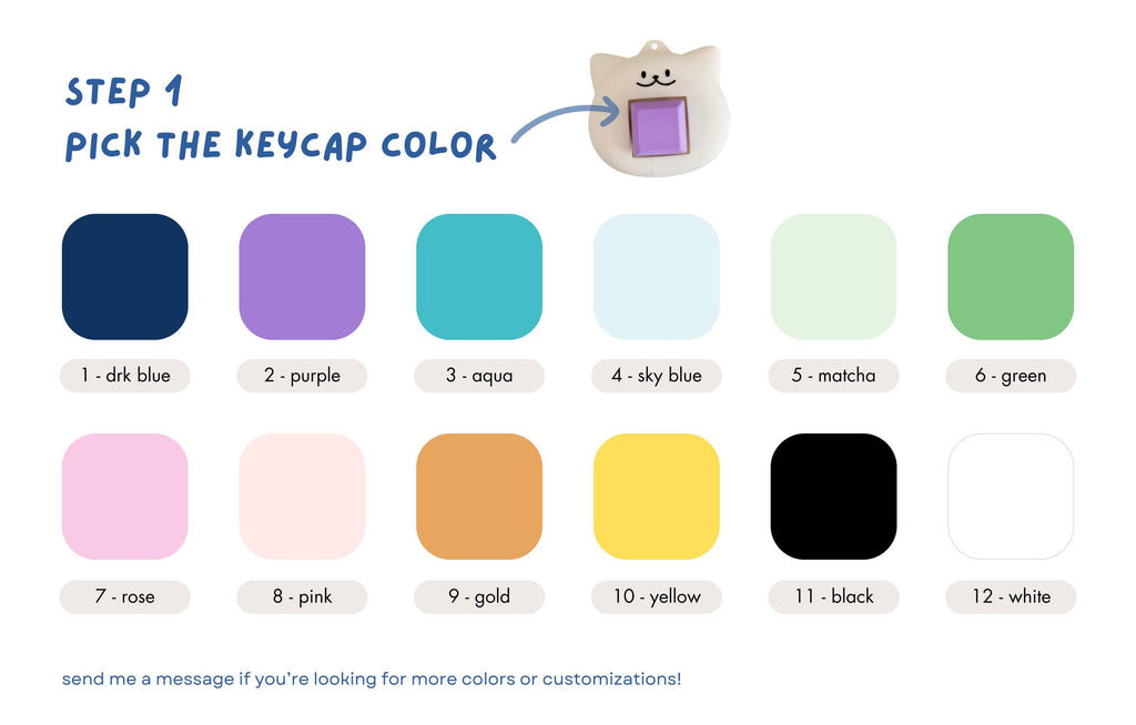 Cat Keyboard Clicky Fidget | Customizable Keycap Colors | Stress Relief