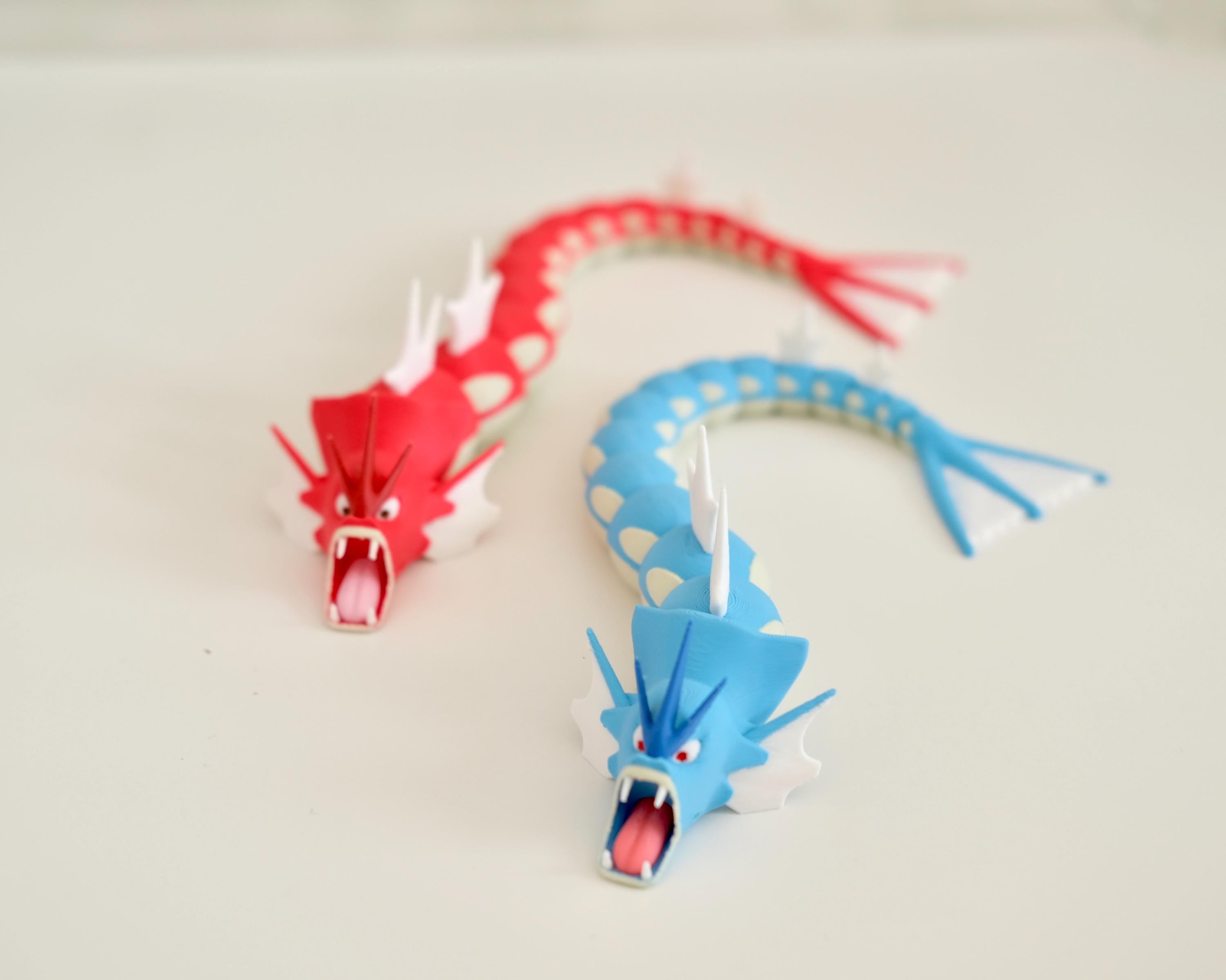 Articulated Gyarados Dragon [Poseable 3D Printed Fidget Toy, Stress-Relief]