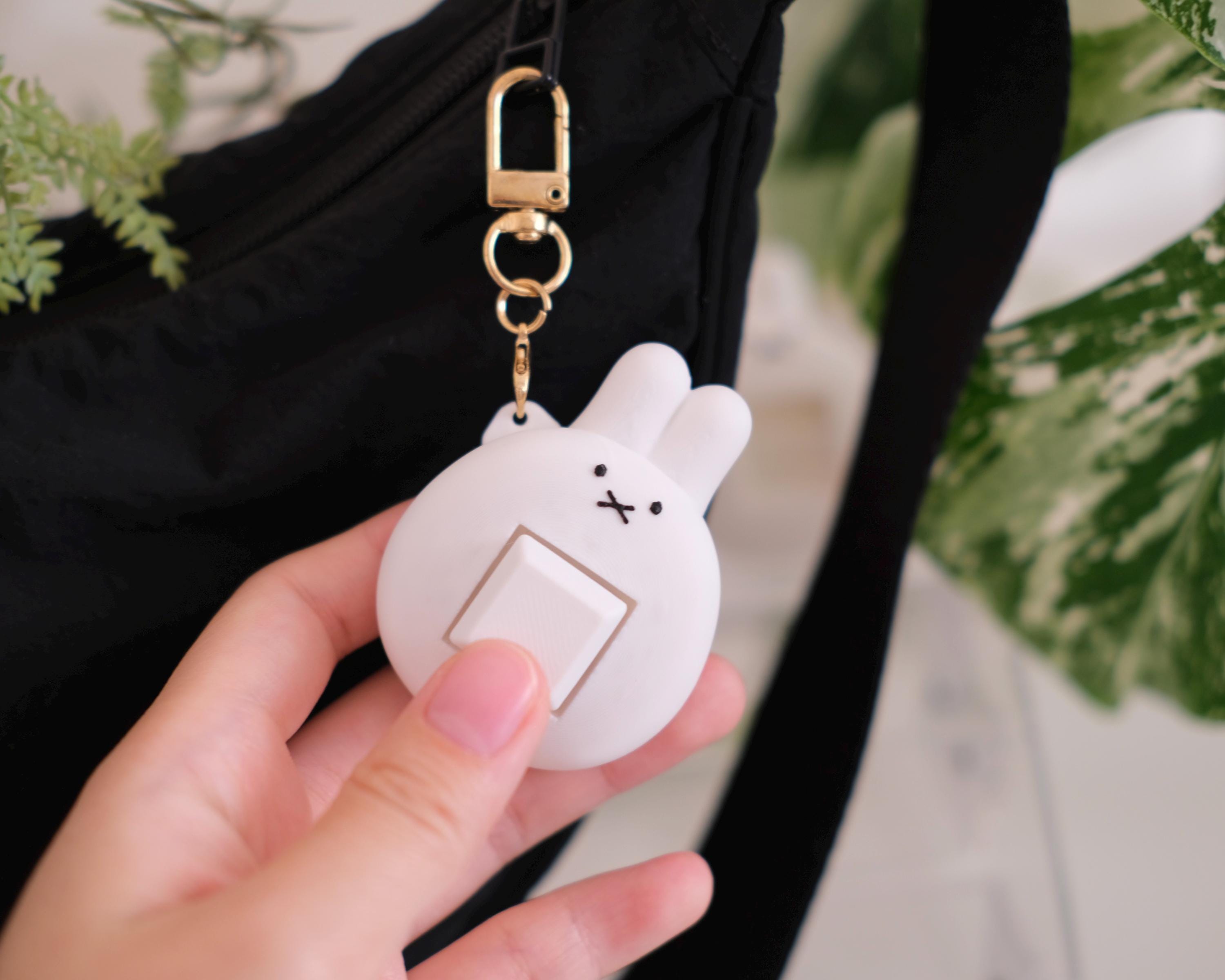 Fidget Keychain Miffy Inspired | Customizable Clicker Charm for Stress Relief
