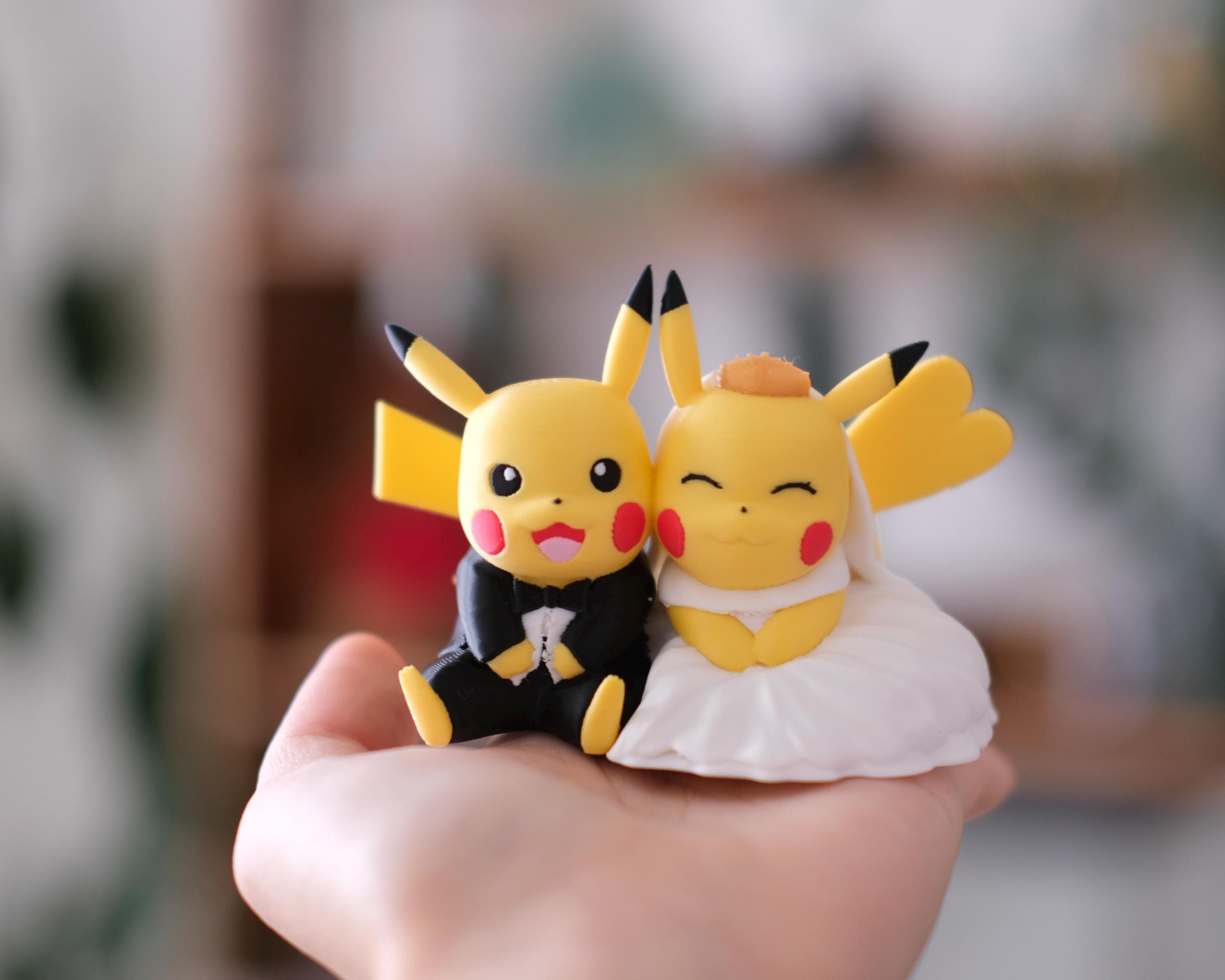 Custom Pikachu Wedding Cake Topper | Anniversary Keepsake