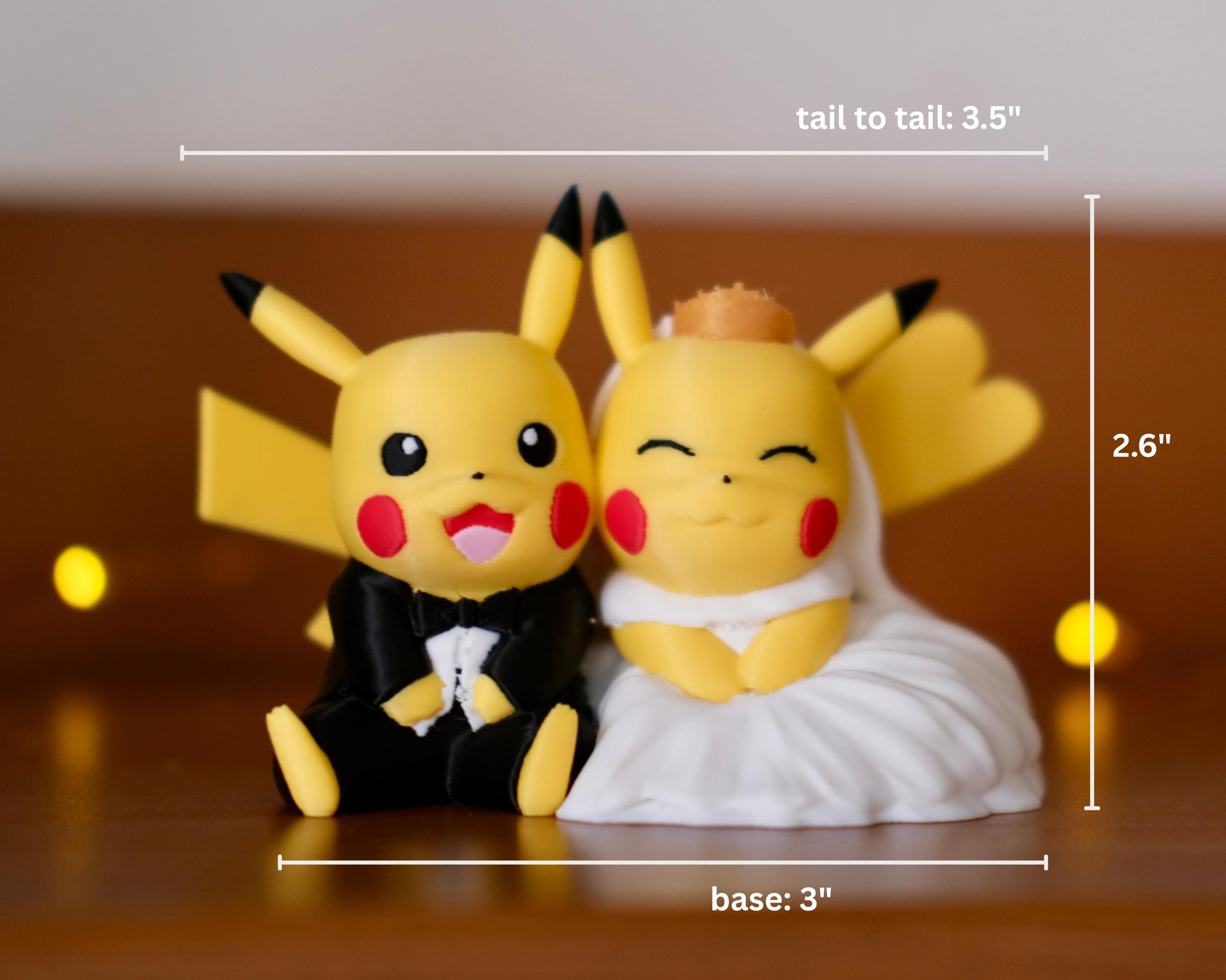 Custom Pikachu Wedding Cake Topper | Anniversary Keepsake