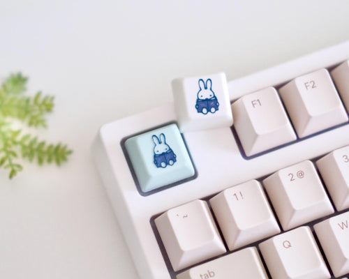 Miffy Inspired Reading Artisan Keycap | XDA Profile Cherry Stem