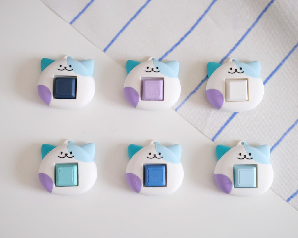 Pride Cat Fidget Keychain | Customizable Clicker Toy for Stress Relief | LGBTQ+ Accessory