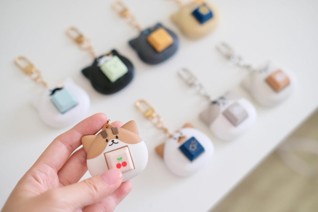 Customizable Cat Fidget Keychain | Stress Relief Clicker Toy