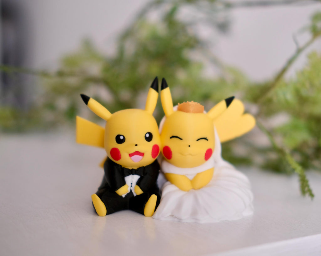 Custom Pikachu Wedding Cake Topper | Anniversary Keepsake