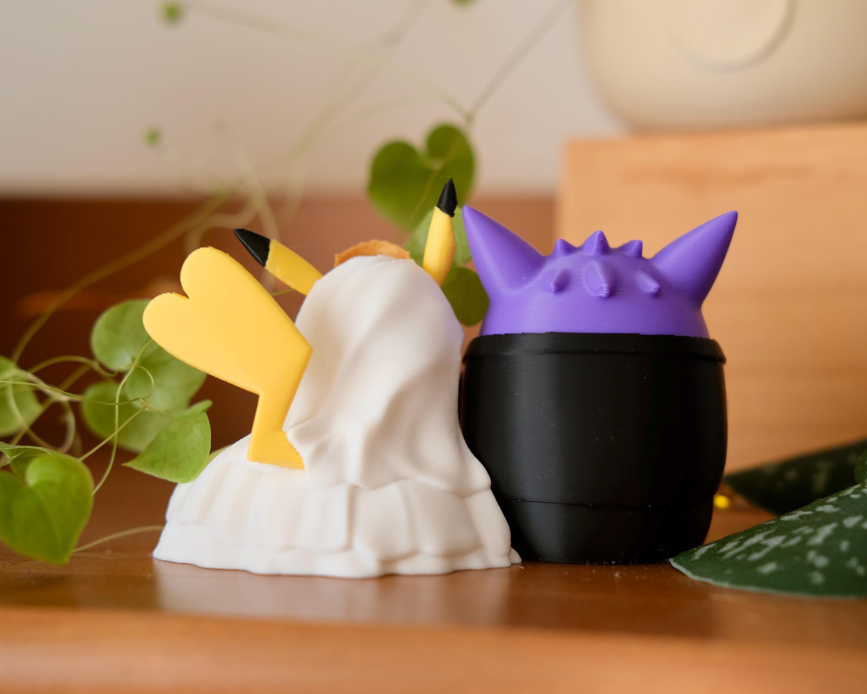 Custom Gengar x Pikachu Wedding Cake Topper | Anniversary Keepsake
