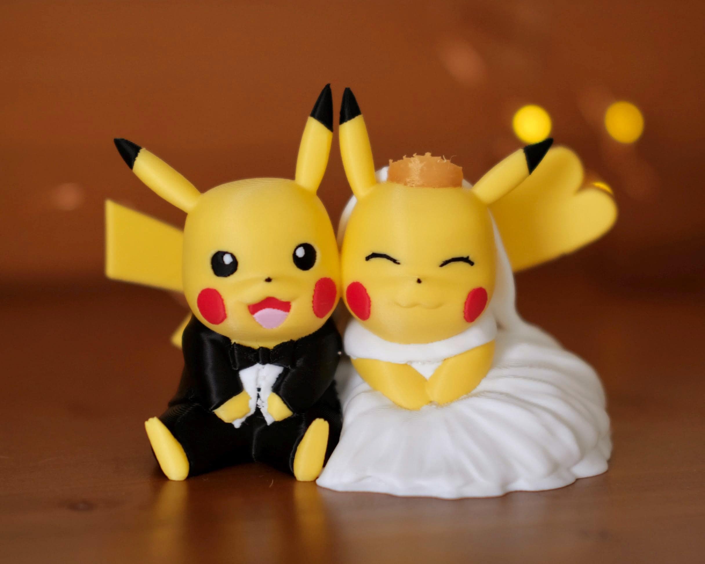 Custom Pikachu Wedding Cake Topper | Anniversary Keepsake