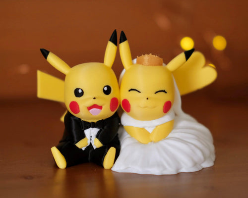 Custom Pikachu Wedding Cake Topper | Anniversary Keepsake