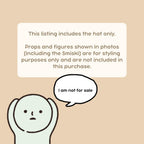 Mini Glow-in-the-Dark Hat for Smiski or Other Figurines